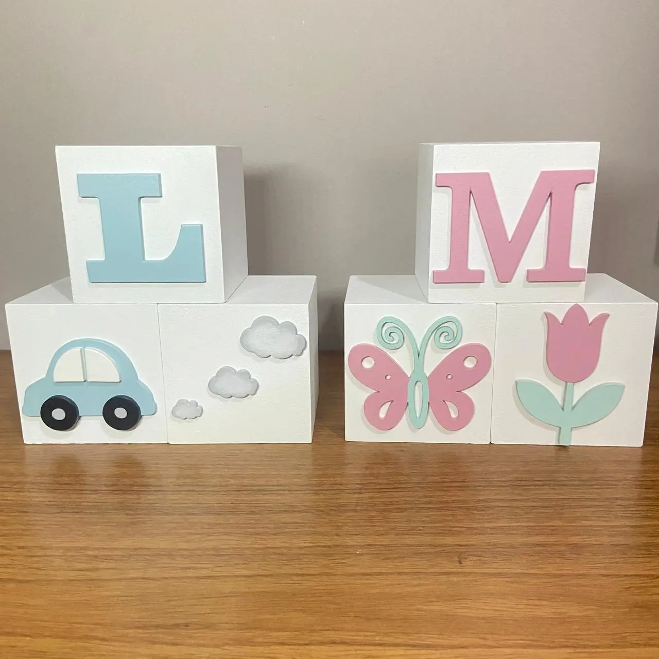 Cubos decorativos em MDF